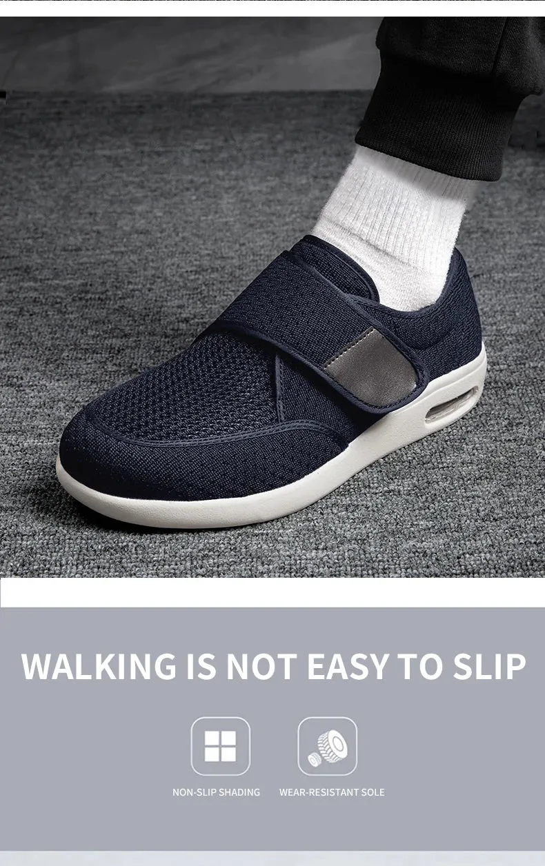 Parents Mesh Velcroed Plantar Fasciitis Edema Arthritis Gout Hallux Valgus Swollen Feet Big Toe Ortho Diabetic Elderly Shoes Men