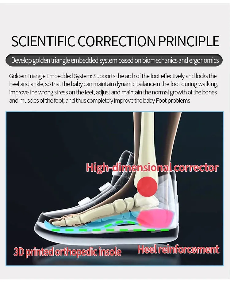 Princepard Orthopedic Leather Shoes for Children 2020 Summer Toddler Kids Girls Sandals Non-Slip Amortizing Sole and Thomas Heel