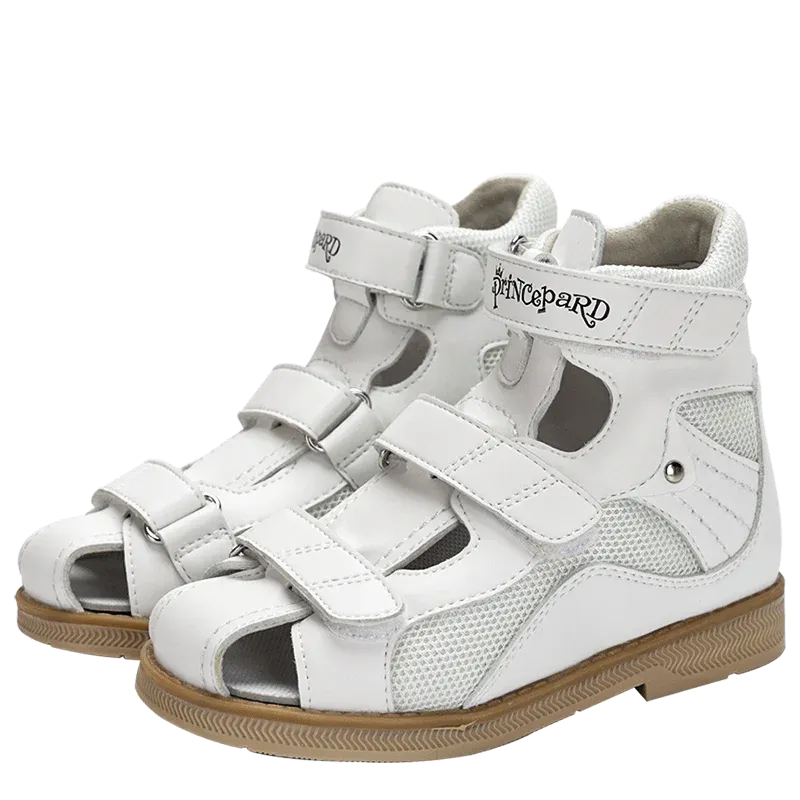 Princepard Orthopedic Leather Shoes for Children 2020 Summer Toddler Kids Girls Sandals Non-Slip Amortizing Sole and Thomas Heel