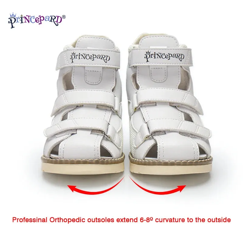 Princepard Orthopedic Leather Shoes for Children 2020 Summer Toddler Kids Girls Sandals Non-Slip Amortizing Sole and Thomas Heel