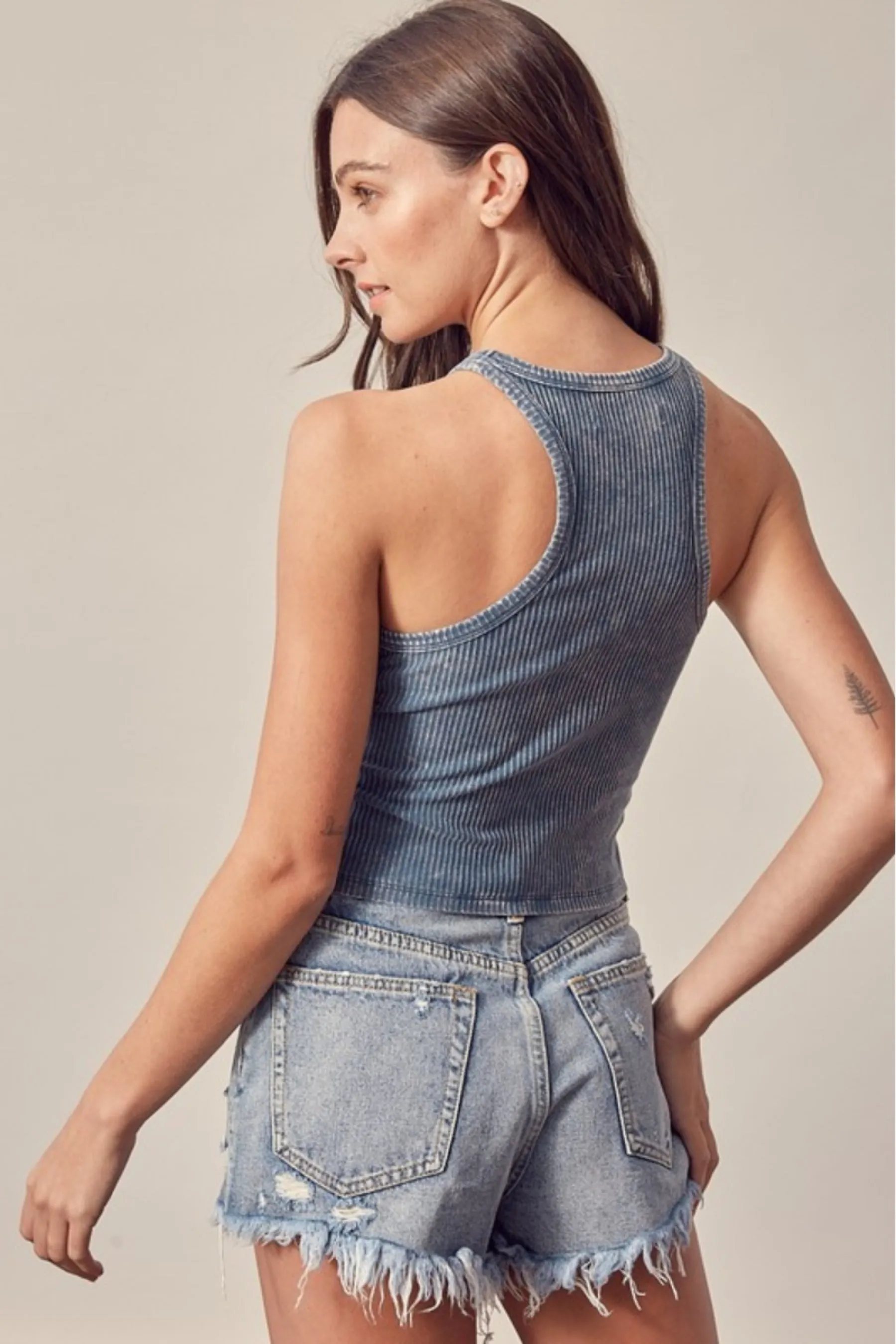 Ribbed Halter Top
