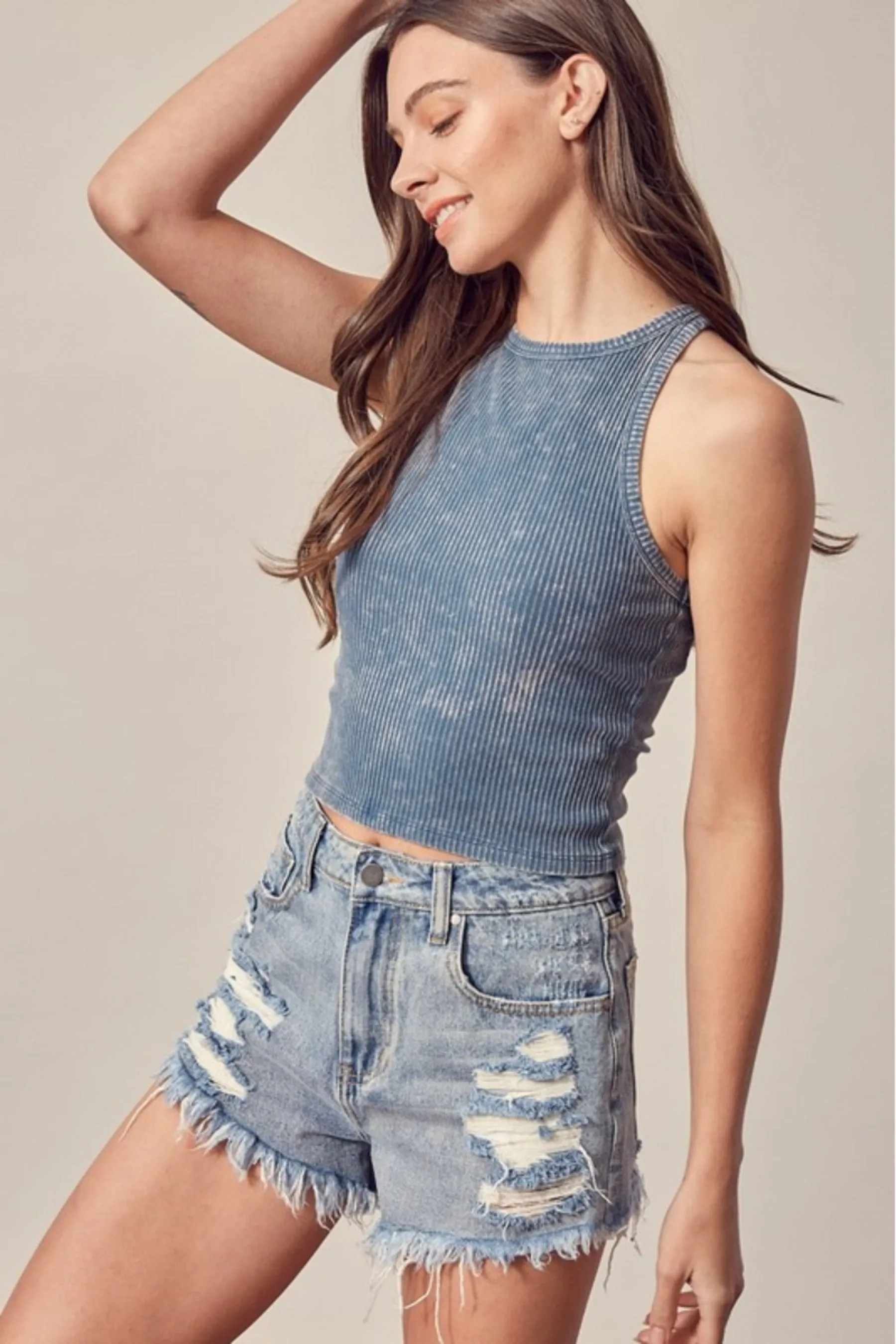 Ribbed Halter Top
