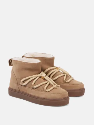 Shearling-lined suede ankle boots