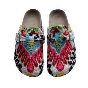 Silk Velvet Ikat Mule