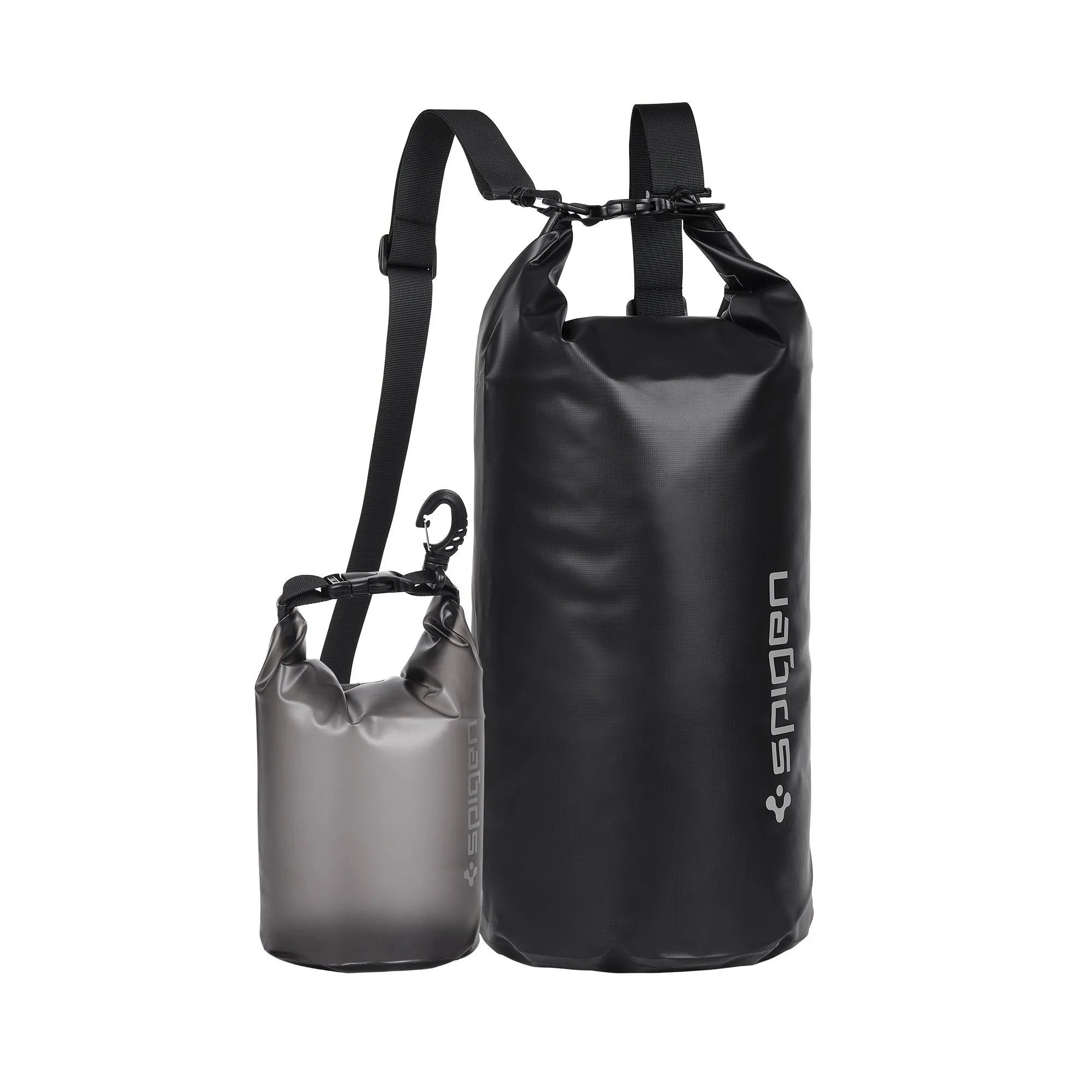 Spigen - (2-piece set) 22L Aqua Shield Waterproof Dry Bag Waterproof Bag Pouch Pack Sack Swim Bag - Black