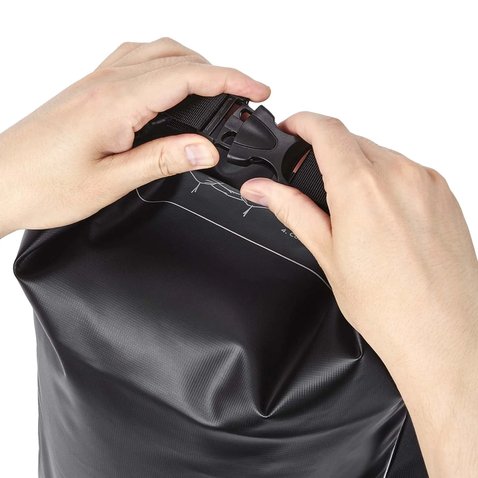 Spigen - (2-piece set) 22L Aqua Shield Waterproof Dry Bag Waterproof Bag Pouch Pack Sack Swim Bag - Black