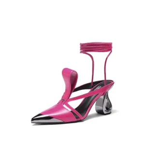 ST x Robert Wun Red Cross Strap Pumps