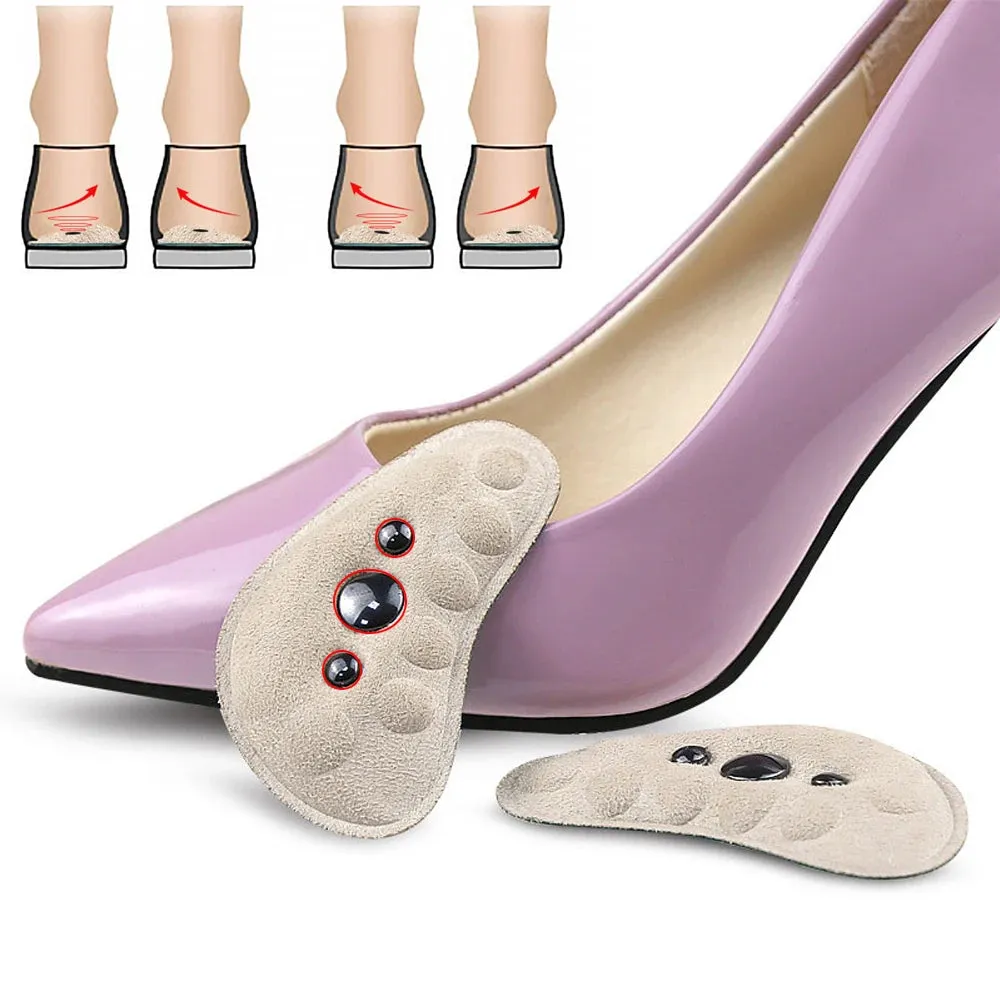 Tcare 2Pcs X/O Legs Orthopedic Magnet Massage Insoles Arch Support Orthotic Insole Flatfoot Corrector Pedicure Cushion Heel Pads