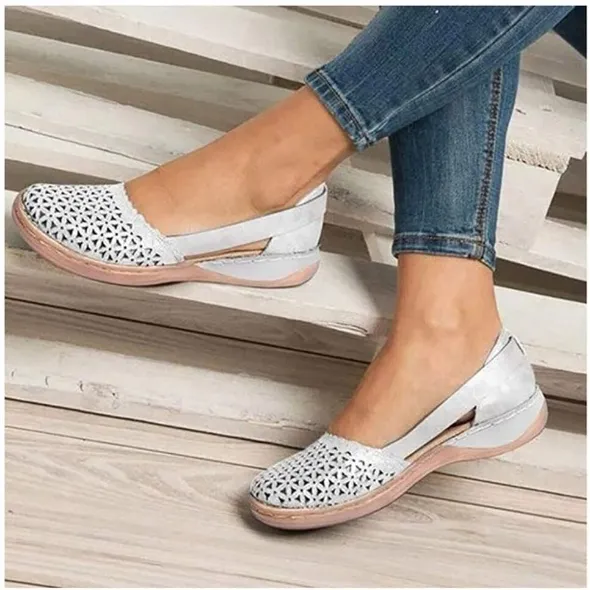 Wedges Orthopedic Hollow Out PU Summer Vintage Sandals