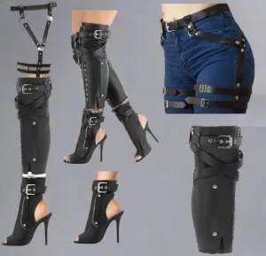 Zipper Garter Heel Sandals